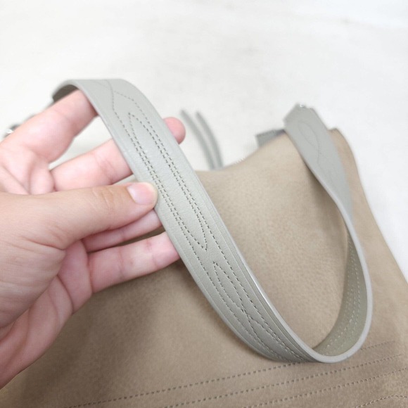 Allsaints Womens Purse Cooper Hobo Beige Nubuck Leather Western Saddle Bag - Picture 6 of 11